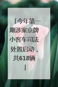 今年第一期涉案京牌小客车司法处置启动，共618辆