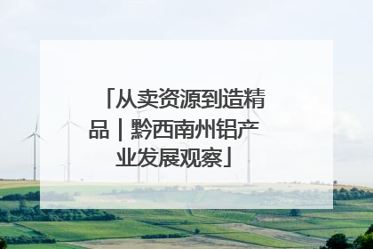从卖资源到造精品｜黔西南州铝产业发展观察