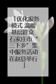 优化服务模式 温暖基层群众 石家庄市“三下乡”集中服务活动在赵县举行
