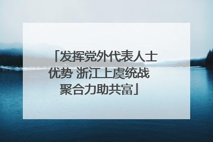 发挥党外代表人士优势 浙江上虞统战聚合力助共富