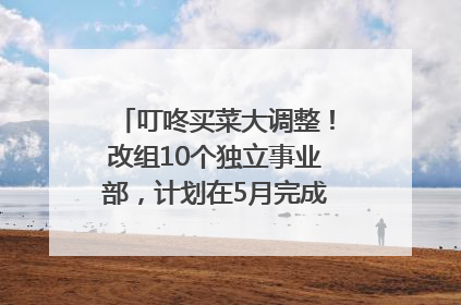 叮咚买菜大调整！改组10个独立事业部，计划在5月完成App端全面改版
