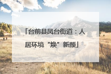 台前县凤台街道：人居环境“焕”新颜