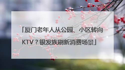 厦门老年人从公园、小区转向KTV？银发族刷新消费场景