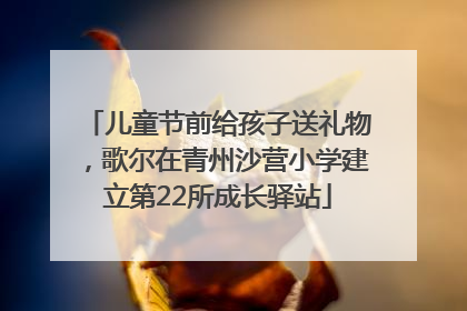 儿童节前给孩子送礼物，歌尔在青州沙营小学建立第22所成长驿站