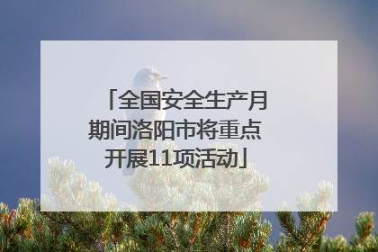 全国安全生产月期间洛阳市将重点开展11项活动