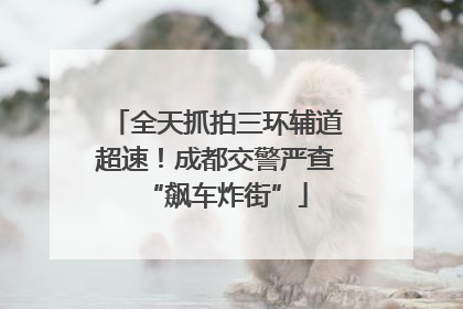 全天抓拍三环辅道超速！成都交警严查“飙车炸街”