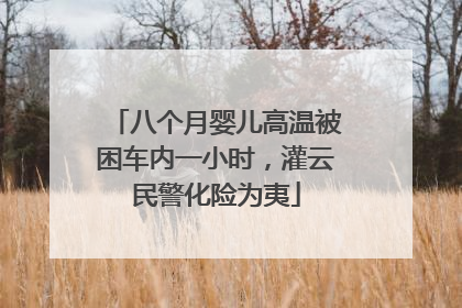 八个月婴儿高温被困车内一小时，灌云民警化险为夷