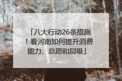 八大行动26条措施！看河南如何提升消费能力、意愿和层级