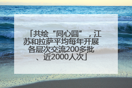 共绘“同心圆”，江苏和拉萨平均每年开展各层次交流200多批、近2000人次