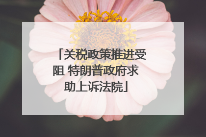 关税政策推进受阻 特朗普政府求助上诉法院