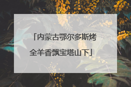 内蒙古鄂尔多斯烤全羊香飘宝塔山下