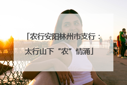 农行安阳林州市支行：太行山下“农”情涌