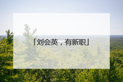 刘会英，有新职