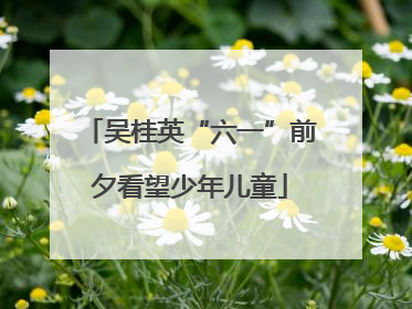 吴桂英“六一”前夕看望少年儿童
