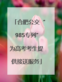 合肥公交“985专列”为高考考生提供接送服务