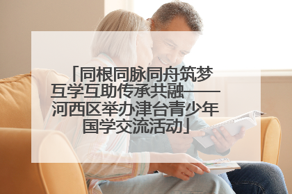 同根同脉同舟筑梦 互学互助传承共融——河西区举办津台青少年国学交流活动