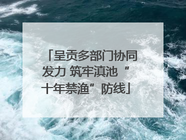 呈贡多部门协同发力 筑牢滇池“十年禁渔”防线