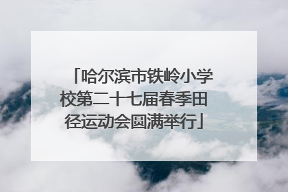 哈尔滨市铁岭小学校第二十七届春季田径运动会圆满举行