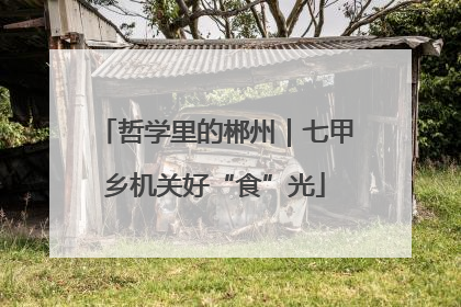 哲学里的郴州｜七甲乡机关好“食”光