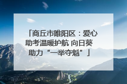 商丘市睢阳区：爱心助考温暖护航 向日葵助力“一举夺魁”