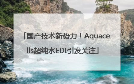 国产技术新势力！Aquacells超纯水EDI引发关注