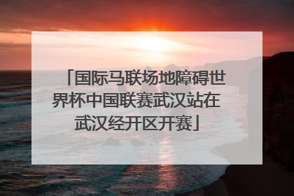 国际马联场地障碍世界杯中国联赛武汉站在武汉经开区开赛