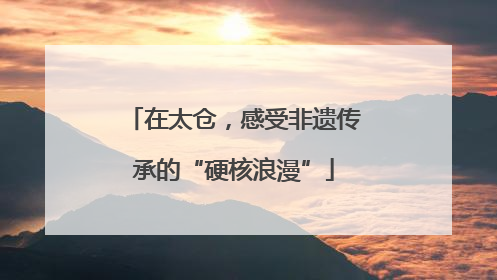 在太仓，感受非遗传承的“硬核浪漫”