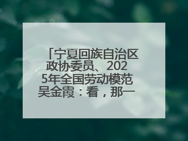 宁夏回族自治区政协委员、2025年全国劳动模范吴金霞：看，那一片金色的霞光