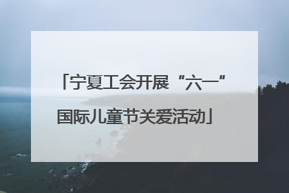 宁夏工会开展“六一”国际儿童节关爱活动