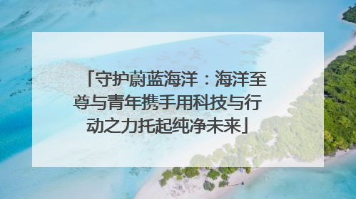 守护蔚蓝海洋：海洋至尊与青年携手用科技与行动之力托起纯净未来