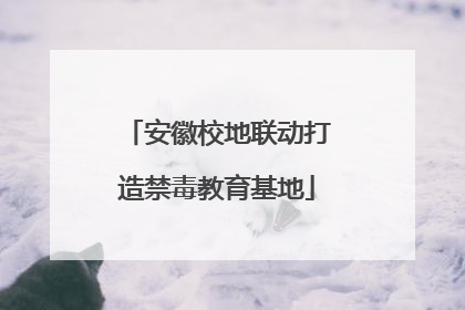 安徽校地联动打造禁毒教育基地