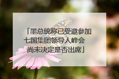 墨总统称已受邀参加七国集团领导人峰会 尚未决定是否出席
