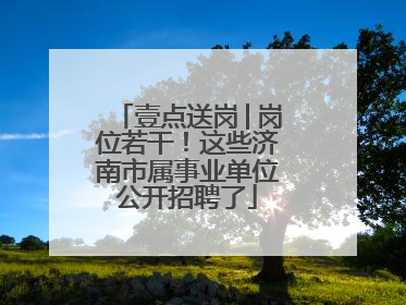 壹点送岗│岗位若干！这些济南市属事业单位公开招聘了