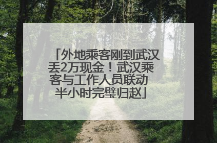 外地乘客刚到武汉丢2万现金！武汉乘客与工作人员联动 半小时完璧归赵