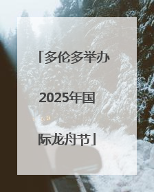 多伦多举办2025年国际龙舟节