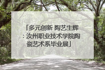 多元创新 陶艺生辉：汝州职业技术学院陶瓷艺术系毕业展