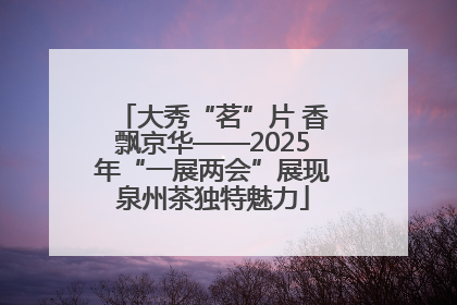 大秀“茗”片 香飘京华——2025年“一展两会”展现泉州茶独特魅力