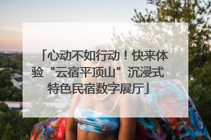 心动不如行动！快来体验“云宿平顶山”沉浸式特色民宿数字展厅