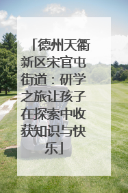 德州天衢新区宋官屯街道：研学之旅让孩子在探索中收获知识与快乐