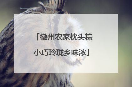 徽州农家枕头粽 小巧玲珑乡味浓