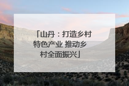 山丹：打造乡村特色产业 推动乡村全面振兴