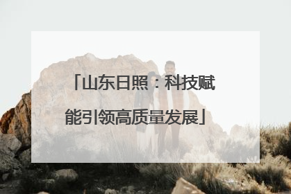 山东日照：科技赋能引领高质量发展