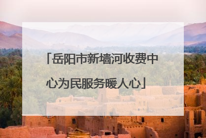 岳阳市新墙河收费中心为民服务暖人心