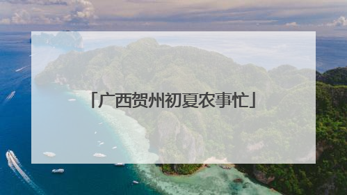 广西贺州初夏农事忙