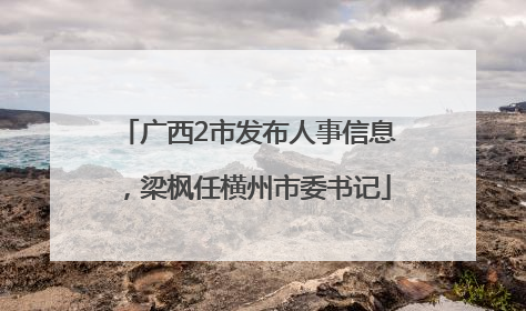 广西2市发布人事信息，梁枫任横州市委书记
