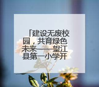 建设无废校园，共育绿色未来——望江县第一小学开展“六五”环境日主题活动