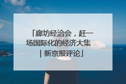 廊坊经洽会，赶一场国际化的经济大集｜新京报评论