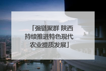 强链聚群 陕西持续推进特色现代农业提质发展