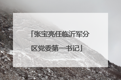 张宝亮任临沂军分区党委第一书记