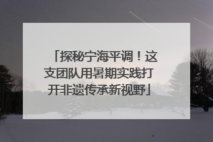 探秘宁海平调！这支团队用暑期实践打开非遗传承新视野